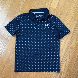 Under Armour Dark Blue Polo with White Pattern
